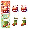 6Pcs Christmas Theme Cartoon Paper Stickers DIY-P085-14B-5