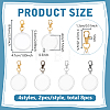 8Pcs 4 Styles Acrylic Coin Case Pendant Decoration KEYC-FG0001-29-2