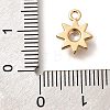 Brass Micro Pave Cubic Zirconia Charms KK-C085-19G-3