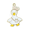 Light Gold Tone Alloy Enamel Pendants ENAM-C013-01D-1