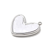 304 Stainless Steel Resin Pendants STAS-B113-06P-2