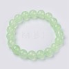 Natural Jade Beaded Stretch Bracelet BJEW-P213-26-8mm-1