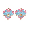 Alloy Enamel Cabochon Connector Settings AL-CBA8479-11KCG-1