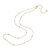 Brass Satellite Chain Necklaces X-NJEW-K123-08G-2