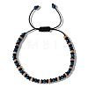 Natural Gemstone & Synthetic Non-magnetic Hematite Beads Braided Bead Bracelets YO1115-1-2
