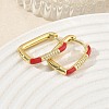 Brass Micro Pave Cubic Zirconia Hoop Earrings KK-CBA98BA-01G-A-2