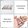 14Pcs 7 Colors Alloy Cord Ends FIND-GF0007-11-6