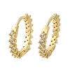 Brass Micro Pave Clear Cubic Zirconia Huggie Hoop Earrings EJEW-L231-44G-2