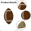10Pcs 5 Styles Sports Resin & Glass Hotfix Rhinestone DIY-GF0014-27-7
