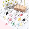 40Pcs Opaque Resin Pendants RESI-CJ0005-30-6