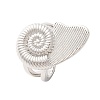 Spiral Shell Brass Open Cuff Rings RJEW-U009-10P-1