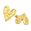 Heart Ion Plating(IP) 304 Stainless Steel Stud Earrings EJEW-H013-34G-2