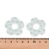 Flower Theme Printed Acrylic Pendants OACR-T028-06B-3