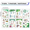 8 Sheets 8 Styles PVC Waterproof Wall Stickers DIY-WH0345-128-2