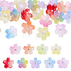 27Pcs 9 Colors Two Tone Glass Charms PALLOY-TADJ00014-1