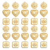 30Pcs 3 Style Brass Pendants KK-DC0001-56-1