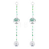 Glass Teardrop Window Hanging Suncatchers HJEW-TADJ0004-2