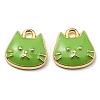 Golden Plated Alloy Charms ENAM-L042-01G-07-2