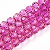 Baking Paint Transparent Glass Beads Strands LS-DGLA-A035-T10mm-A03-1