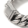 304 Stainless Steel Cuban Link Chain Bracelets for Men BJEW-Q341-16AS-3