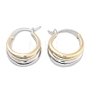 Rack Plating Brass Hoop Earring EJEW-C101-07GP-1