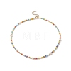 Natural Pearl & Glass Beaded Necklace for Women NJEW-JN04241-1