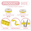 2 Rolls 2 Styles Polyester Rulers OCOR-TA0004-24A-5