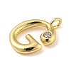 Rack Plating Brass Micro Pave Cubic Zirconia Pendants KK-A200-24G-G-2