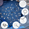 8Pcs 4 Styles Stainless Steel Cuff Earrings EJEW-BM0001-01-5