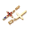 304 Stainless Steel Rhinestone Pendants RB-CBA5CCB-05H-G-3
