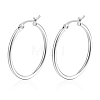 Non-Tarnish 304 Stainless Steel Hoop Earrings PW-WG89744-13-1