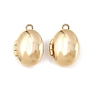 Oval Brass Locket Pendants KK-K414-12E-G-1