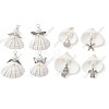 Glass Pearl & Shell Pendant PALLOY-GO00021-1