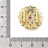Brass Micro Pave Colorful Cubic Zirconia Filigree Links Connector Charms KK-C255-12A-G-3