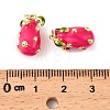 Fruit Brass Enamel Pendants KK-M324-04B-G-3