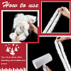 Gorgecraft White Faux Fur Ribbon Trim Fabric Roll for Christmas Tree Decor or Wreath Bows Craft DIY-GF0006-66-6