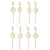 Natural Cultured Freshwater Pearl & Natural Freshwater Shell Earrings for Women EJEW-JE07275-2