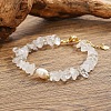 Elegant Bohemian Style Natural Quartz Crystal Chip Beaded Bracelets WW5494-1-1