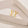 Scissor Stainless Steel Stud Earrings LP1180-1