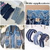 6Pcs 6 Colors Denim Fabric Ribbon DIY-CY0003-63-5