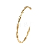 304 Stainless Steel Cuff Bangles for Women BJEW-L717-01G-2