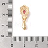 Golden Brass Micro Pave Clear Cubic Zirconia Ice Pick Pinch Bails KK-B100-049G-03-3