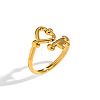 304 Stainless Steel Cuff Open Rings for Women YS0840-5