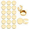 20Pcs Flat Round Brass Button Covers Settings BUTT-ME0001-48D-1