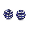 Stripe Pattern Polymer Clay Rhinestone Beads CLAY-NH0001-01J-1