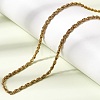 2MM Unisex 304 Stainless Steel Rope Chain Necklaces NJEW-P395-16G-2