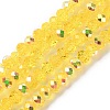 Electroplate Transparent Glass Beads Strands EGLA-A046-01A-19-1