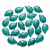 Transparent Baking Paint Glass Pendants DGLA-T002-03-1