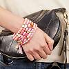 8Pcs 8 Style Love Word Polymer Clay Heishi Beaded Stretch Bracelets Set for Teen Girl Women BJEW-SZ0001-79-6