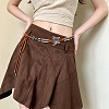 Boho Alloy Butterfly Polyester Tie Chain Belts with Resin Beads for Women FS-WG64D91-01-2